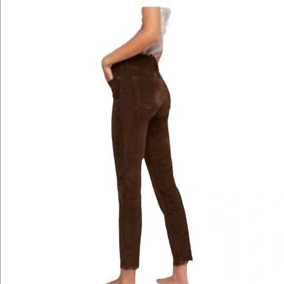 Free People Reagan Walnut Brown Button Fly Corduroy Ankle Jeans Size 30 - Picture 8 of 8